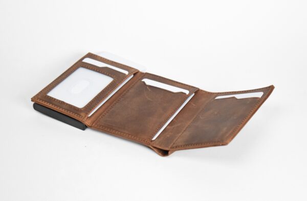 Coffee brown pop up wallet - Image 6