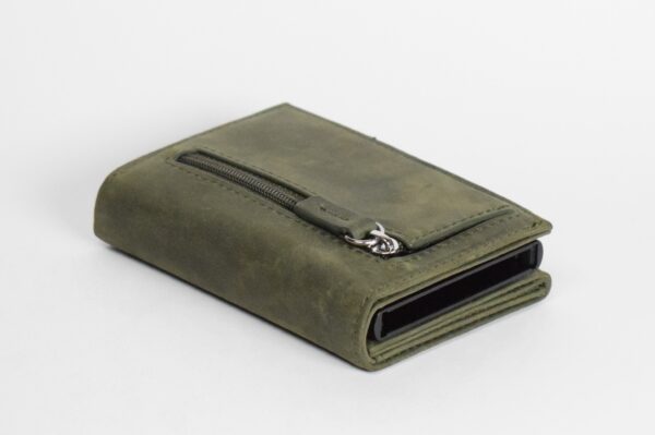 Olive green pop up wallet - Image 3