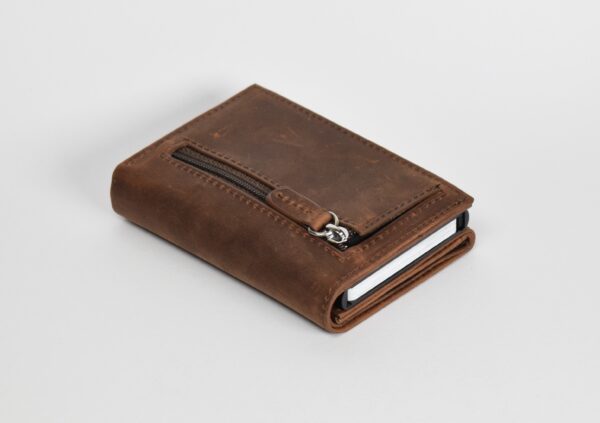 Coffee brown pop up wallet - Image 2