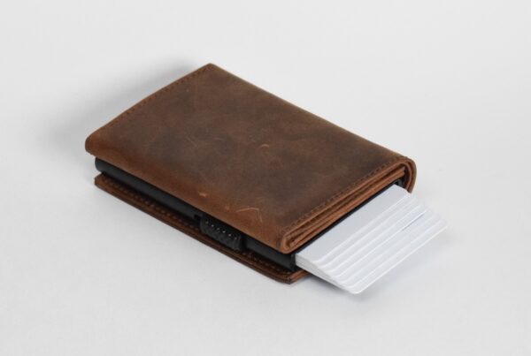 Coffee brown pop up wallet - Image 3